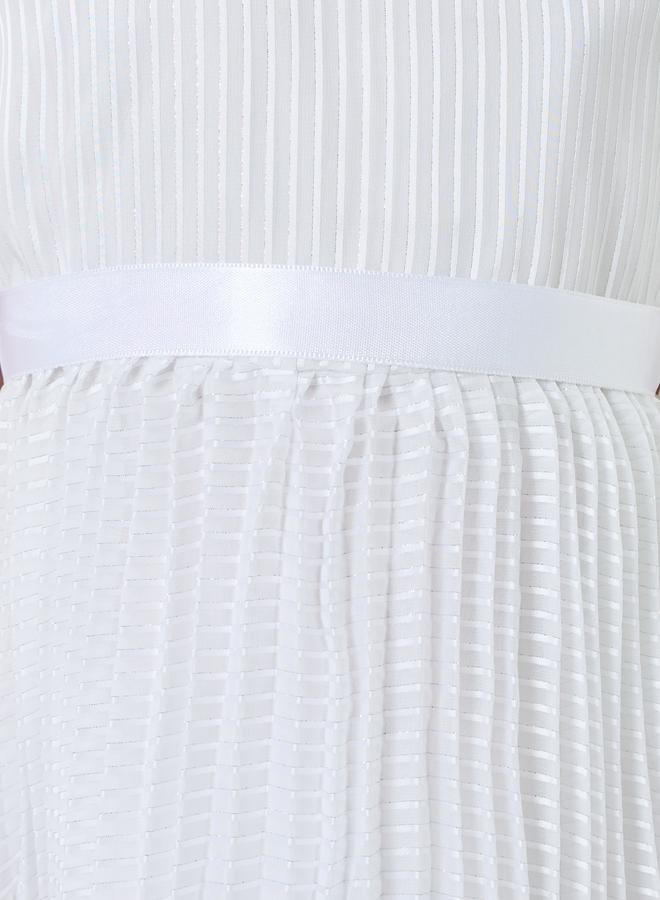 ستايلي فستان بلا أكمام مزين بكسرات - Image 2